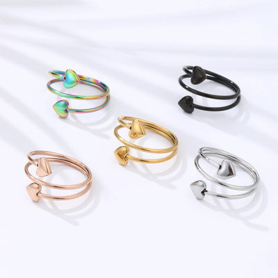Jewelry Simple Style Geometric 304 Stainless Steel Polishing Open Rings