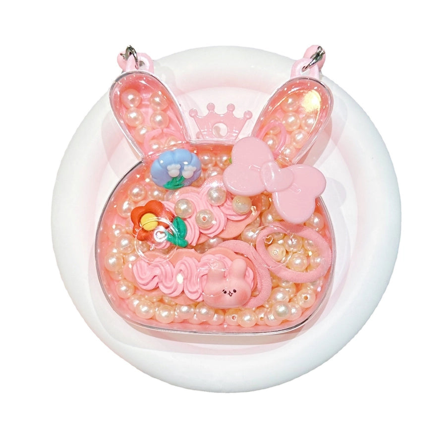 girl's cartoon style rabbit cartoon bow knot plastic hair clip hair tie