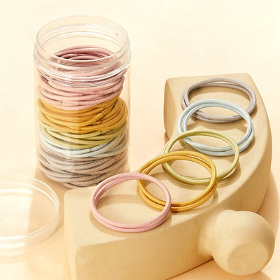 casual simple style solid color elastic band hair tie rubber band