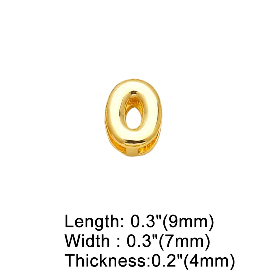 Wholesale Jewelry Basic Simple Style letter Copper 18K Gold Plated