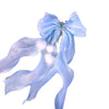 cartoon style bow knot organza rhinestone hair clip