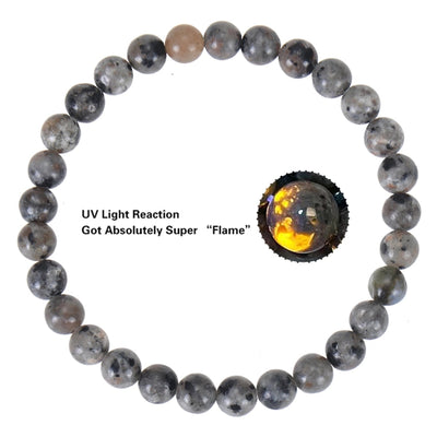 6/8/10mm Flame Stone Bracelet European and American Ins Punk Natural Flame Stone Beaded Bracelet Men and Women Jewelry