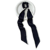 imported hair accessories simple sweet black and white bow hair band hair tie silk scarf headband temperament ribbon hair ring
