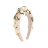 elegant romantic sweet rose cloth inlay rhinestones hair band