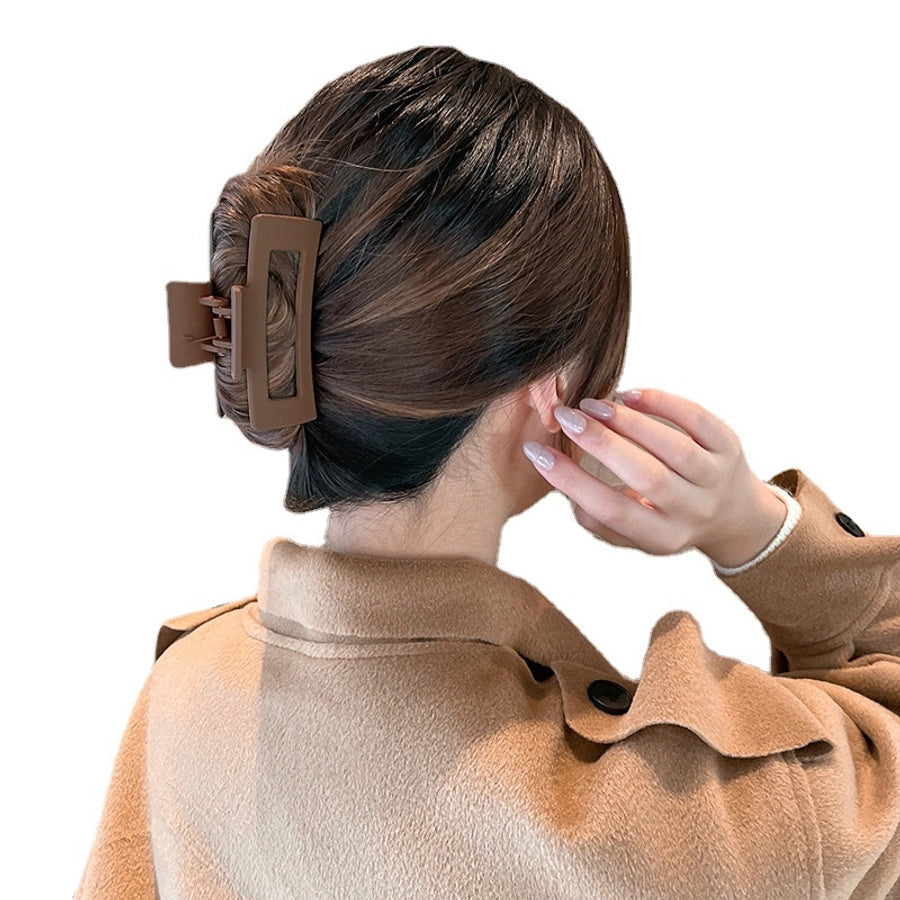 simple style solid color plastic handmade hair claws 1 piece