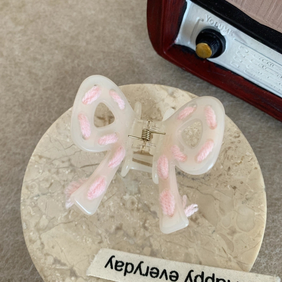 Women's Cute Sweet Bow Knot Acetic acid sheets Hair Claws