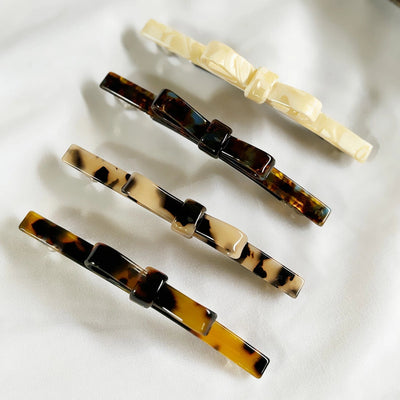 Women's IG Style Sweet Bow Knot Acetic acid sheets Handmade Hair Clip