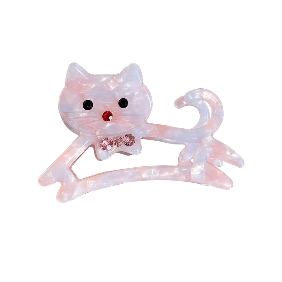 New Cute Cat Acetate Hollow out Grip Sweet Gentle and  Elegant Hair Clip Personalized Hair Accessories Headdress for Women