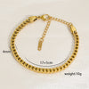 Retro Solid Color 304 Stainless Steel Bracelets In Bulk