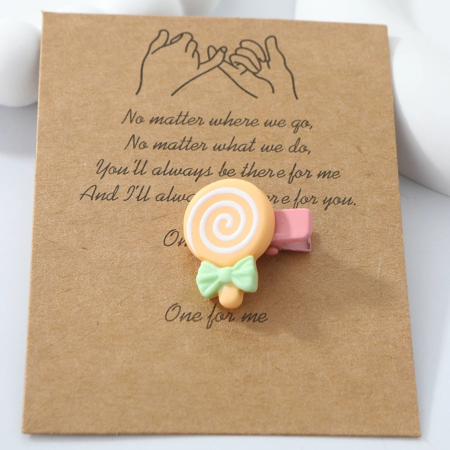 Women's Cute Color Block Resin Inlay Resin Hair Clip