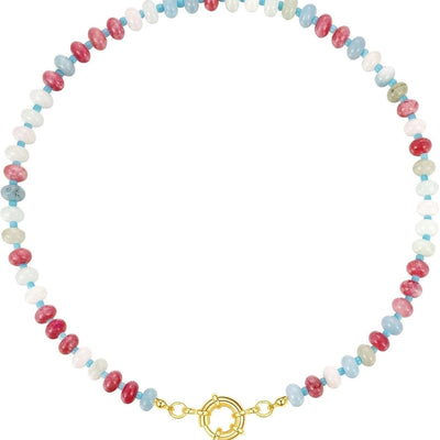 natural stone Copper Irregular Plating Geometric Necklace