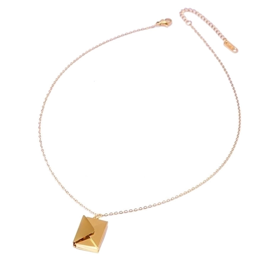 Jewelry IG Style Simple Style Commute I Love you envelope 304 Stainless Steel 18K Gold Plated Pendant Necklace