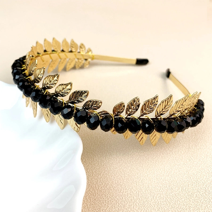 modern style solid color crystal handmade hair band