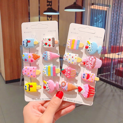 super cute cream ice cream children hairpin girl baby hair duckbill clip small clip hairpin jewelry