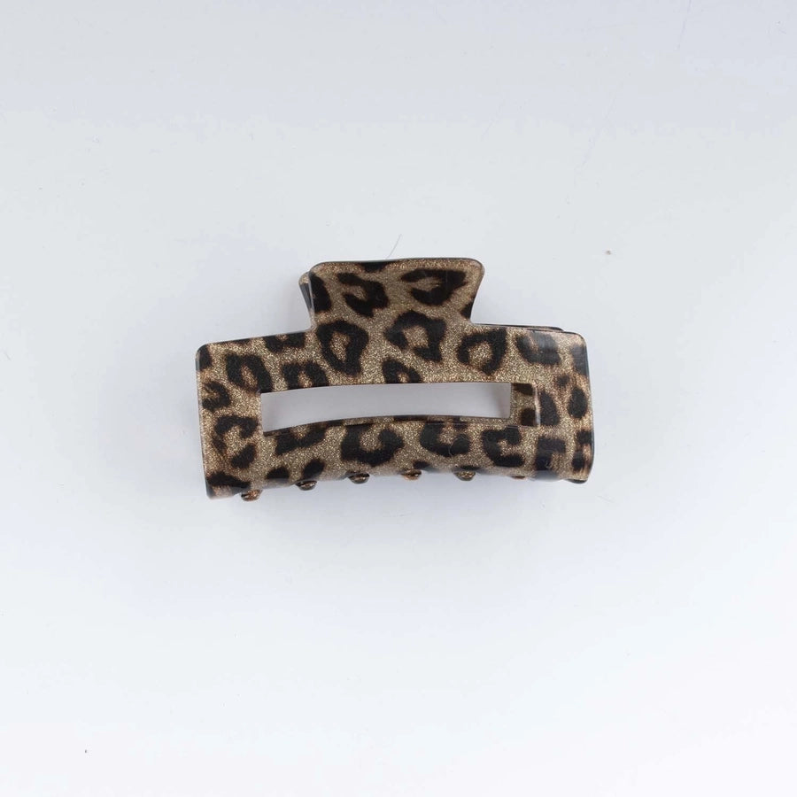 simple style leopard acetic acid sheets hair claws 1 piece