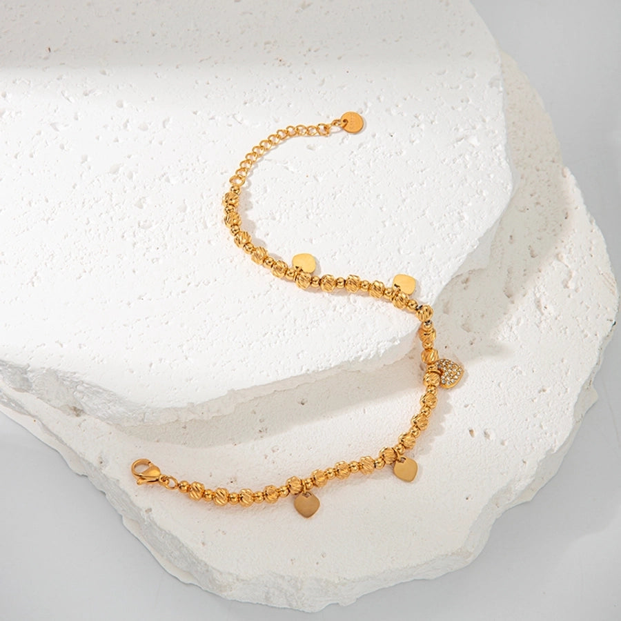 Casual Vacation Sweet Twist 304 Stainless Steel 14K Gold Plated Bracelets In Bulk