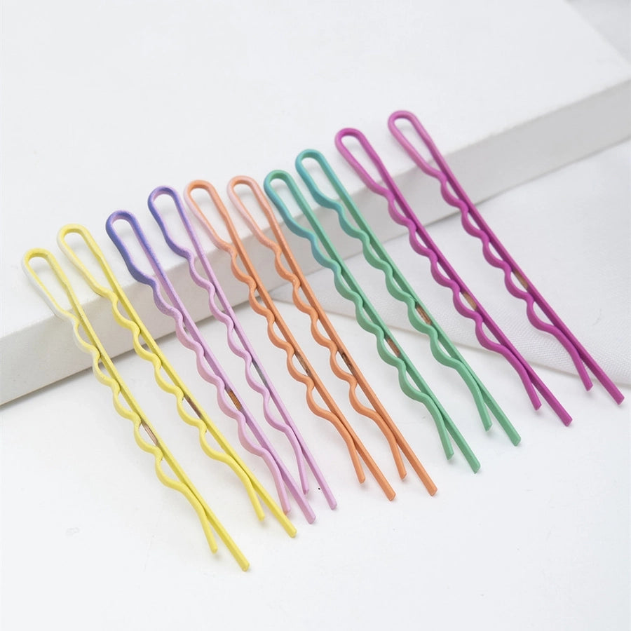 women's simple style solid color metal stoving varnish hair clip