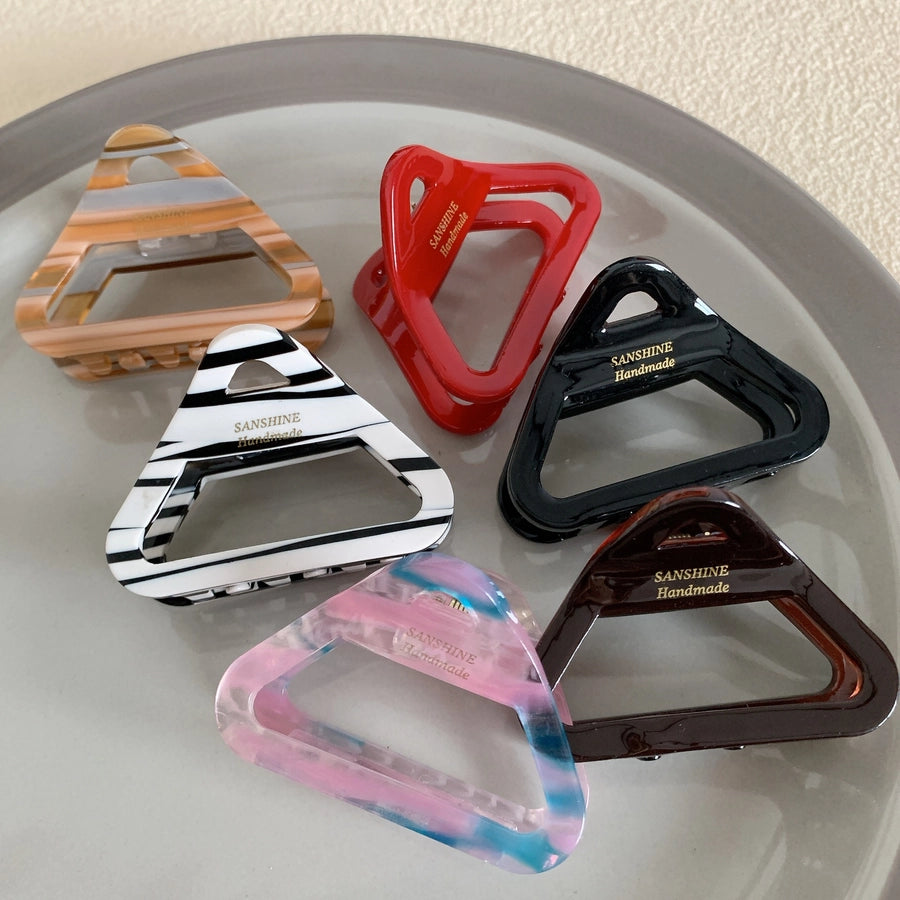 Women's Korean Style Triangle Acetic acid sheets Hair Claws