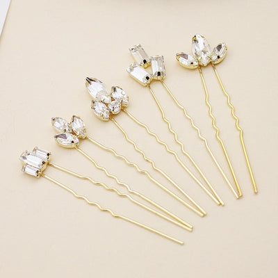 Antique U-shaped Hairpin Hair Accessories Simple Rhinestone Pin Hairpin Photography Portrait High-end Hair Hairpin