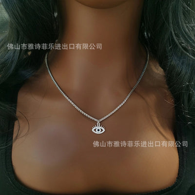 Jewelry Casual Retro Printing Titanium Steel 18K Gold Plated Necklace