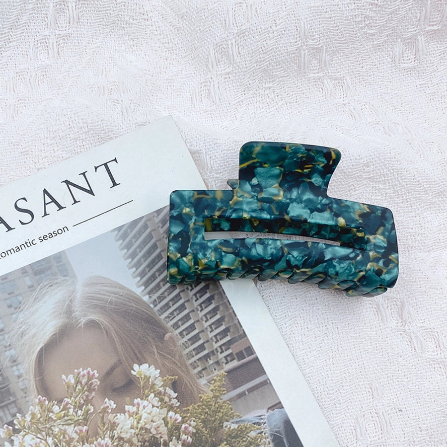 sweet color block rectangle acetic acid sheets handmade hair claws 1 piece