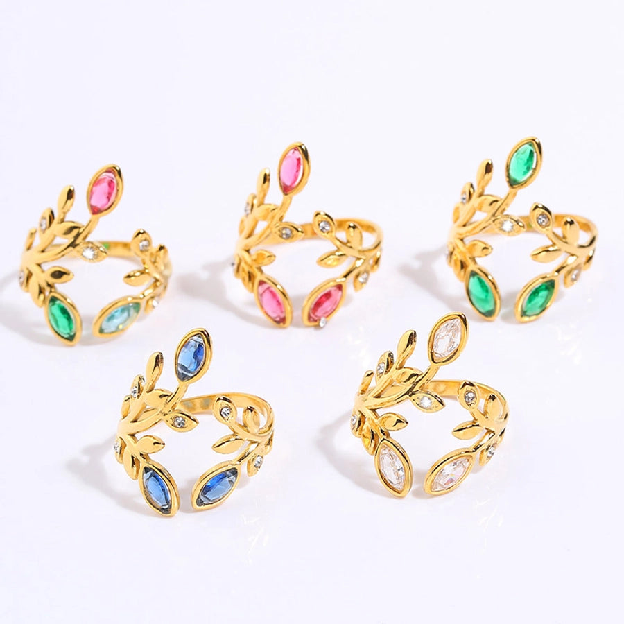 Jewelry Elegant Simple Style Shiny Geometric 304 Stainless Steel Open Rings