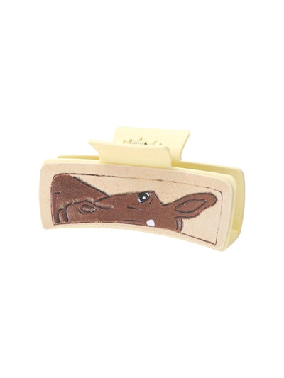 Women's Cute Cows Cow Pattern Pu Leather Hair Claws