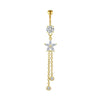 1 Piece 1 Set Belly Rings Simple Style Heart Shape Butterfly 316L Stainless Steel  Inlay Zircon Belly Rings