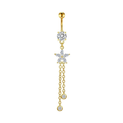 1 Piece 1 Set Belly Rings Simple Style Heart Shape Butterfly 316L Stainless Steel  Inlay Zircon Belly Rings