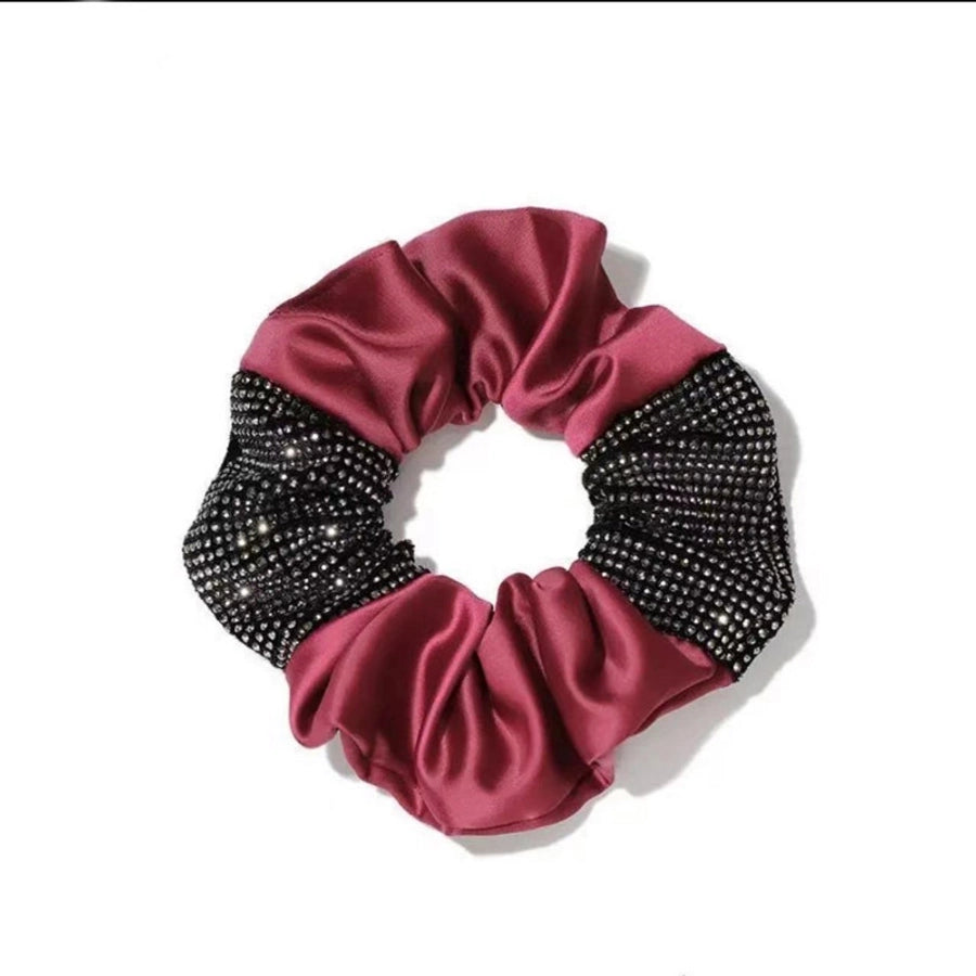 Women's Elegant Sweet Artistic Wreath Cloth Inlay Artificial Rhinestones Hair Tie