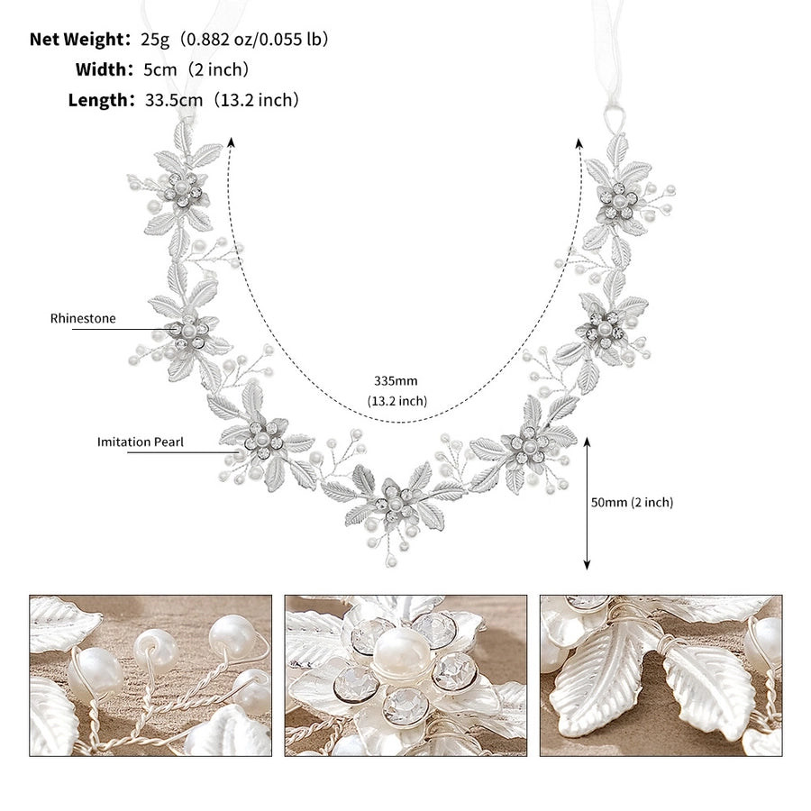 retro flower alloy hair band