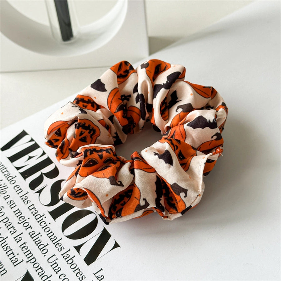 New Halloween Hair Ring  Hair Accessories Large Intestine Hair Ring  Hot Selling Product Festival Pumpkin Ghost Bat Head