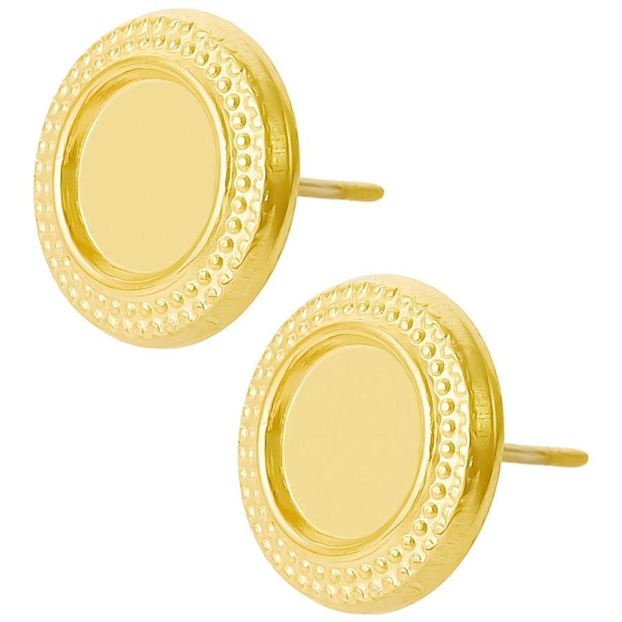 1 Pair Basic Classic Style Geometric Plating 304 Stainless Steel Ear Studs