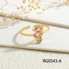 Copper Inlay Hippocampus Crab Fish Zircon Open Rings