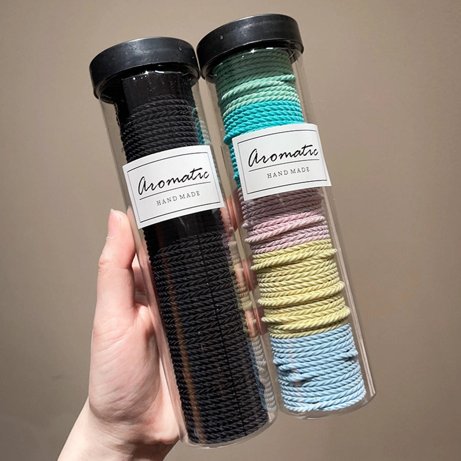 Canned rubber band women's tie head high elastic durable hair rope tie head  new rubber band high ponytail hair rope hair ring