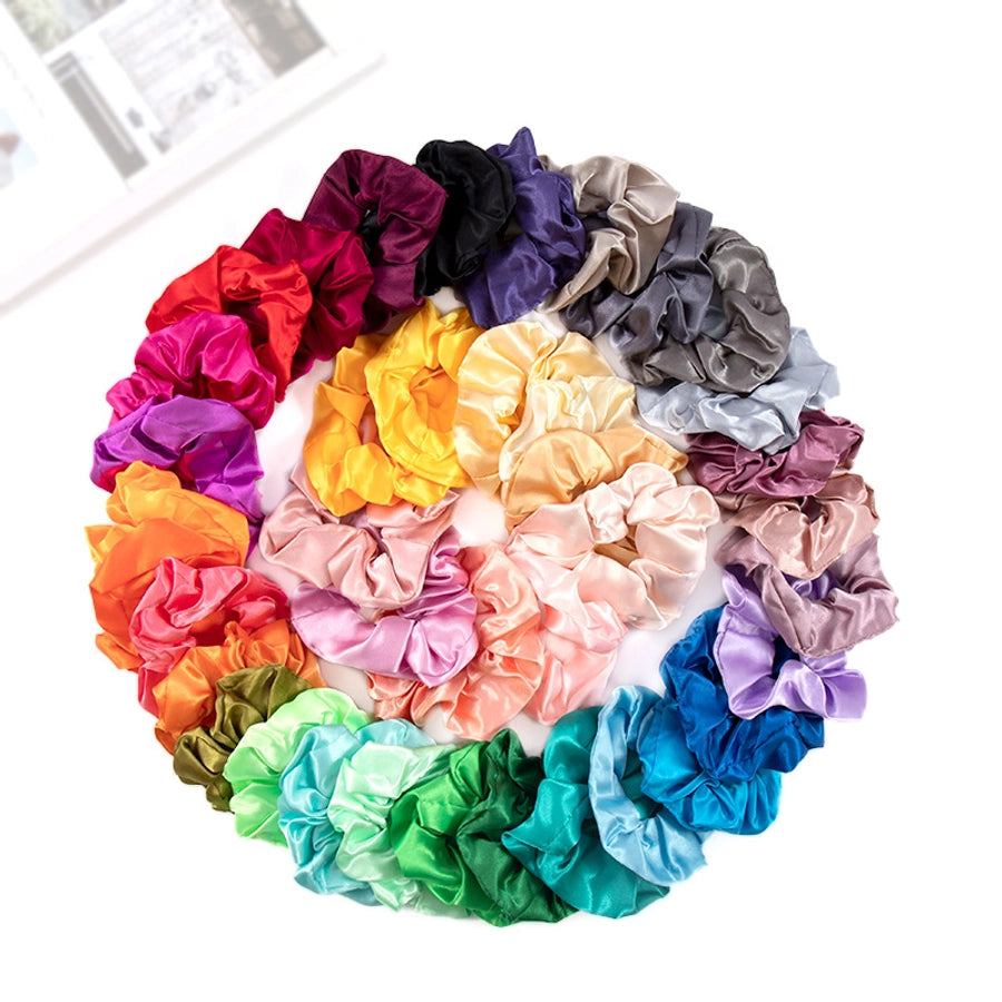simple style solid color cloth hair tie