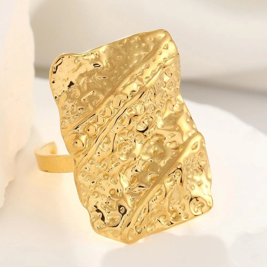 Jewelry Retro Simple Style Geometric 304 Stainless Steel Plating Open Rings