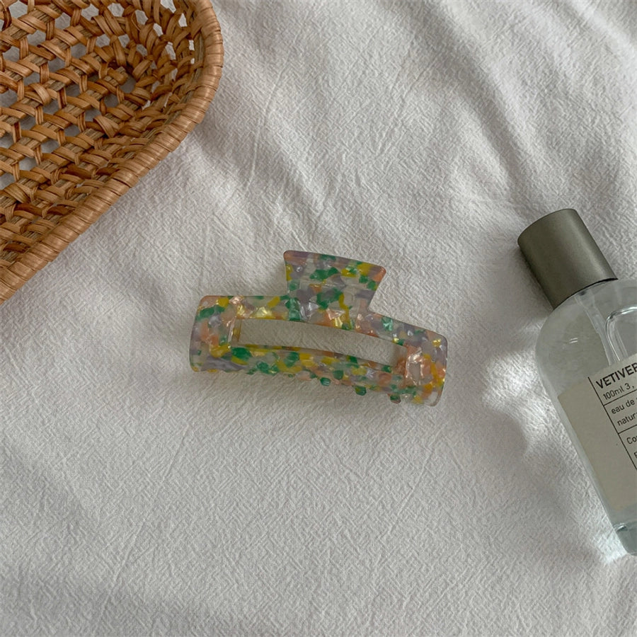 fashion color block acetic acid sheets hair claws 1 piece