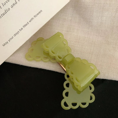 Women's Korean Style IG Style Bow Knot Acetic acid sheets Hair Clip