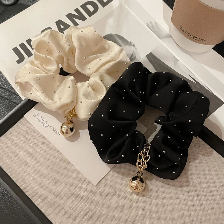 Women's Casual Sweet Solid Color Cloth Hair Tie