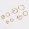 1 Pack of 12 Pairs Casual Basic Classic Style Twist 304 Stainless Steel Earrings