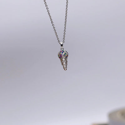 Jewelry Sweet Cone Copper Zircon 18K Gold Plated White Gold Plated Pendant Necklace