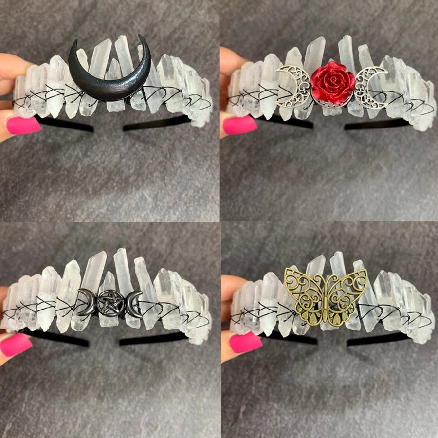 simple style flower crystal inlay crystal hair band