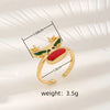 Copper 18K Gold Plated Plating Inlay Elk Zircon Rings
