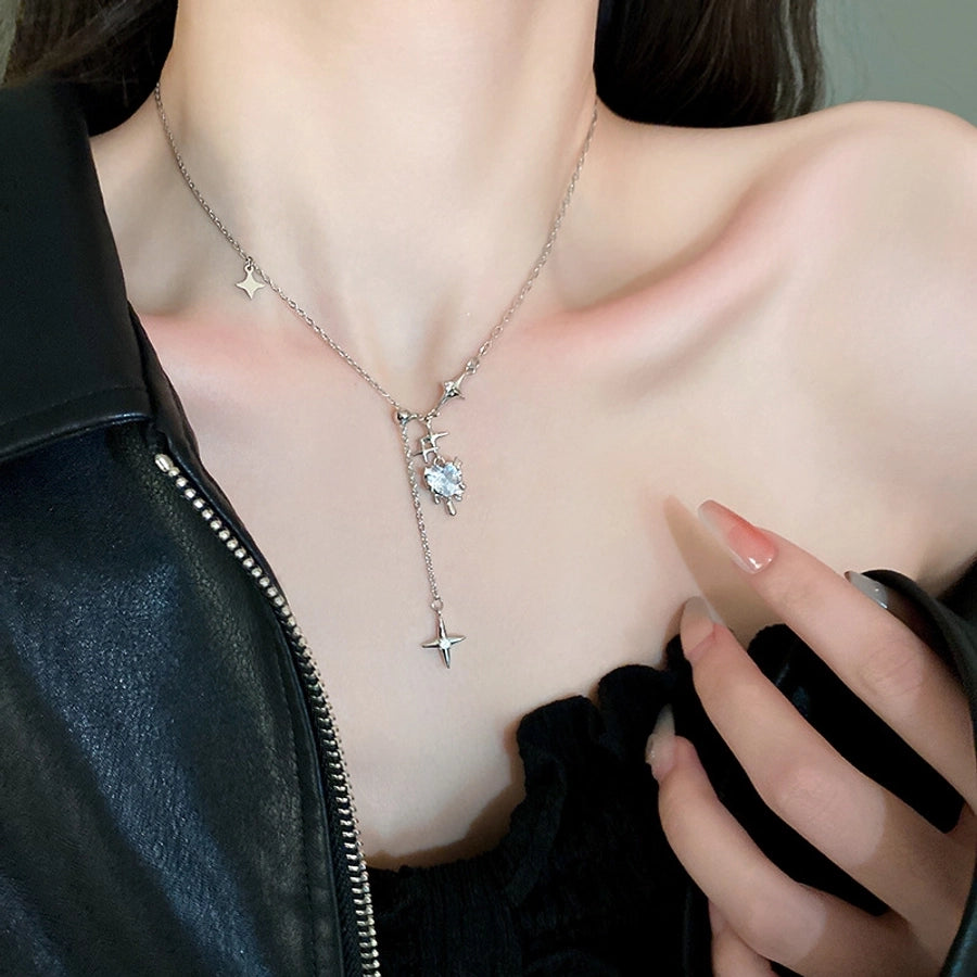 Copper Plating Heart Shape Pendant Necklace