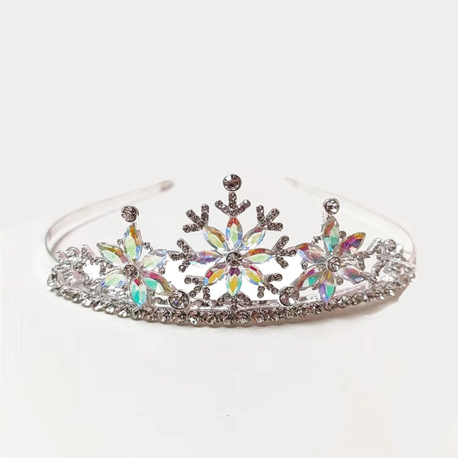 Korean Frozen Children's Crown Headwear Girls Crown Princess Aisha Children's Hair Accessories Girls Hair Band