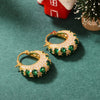 1 Pair Elegant Luxurious Geometric Plating Inlay Copper Zircon 18K Gold Plated Earrings