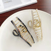 simple style color block alloy hair claws