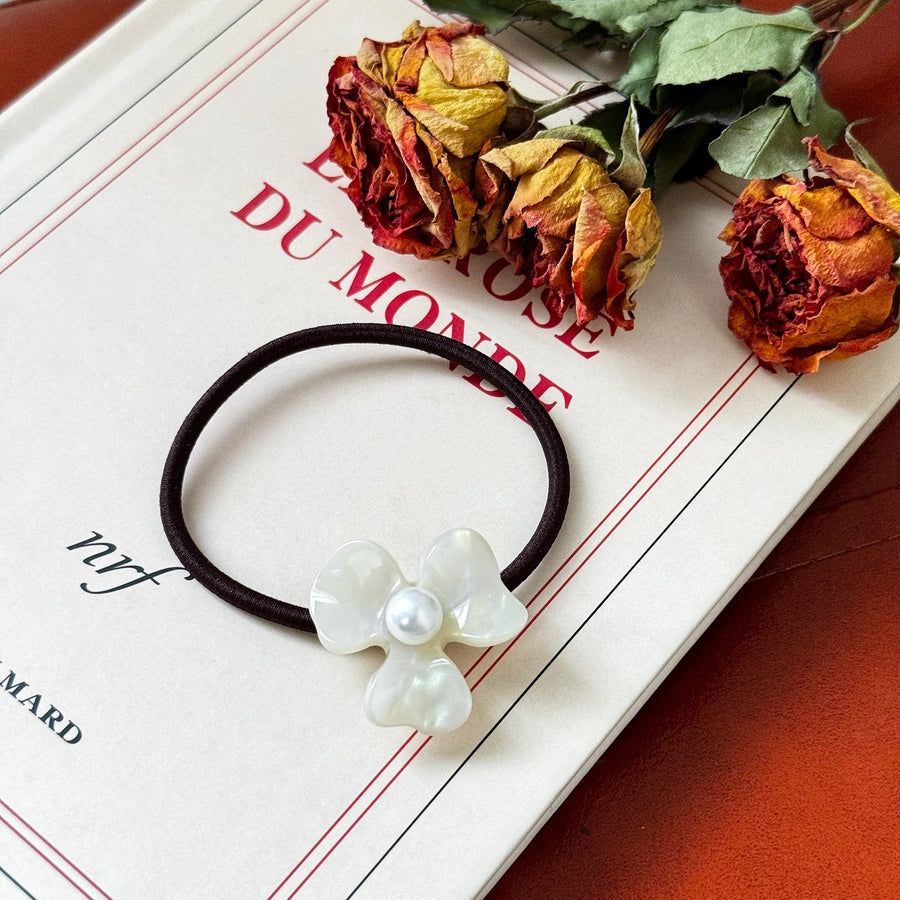 Women's Simple Style Classic Style Flower Plastic Cloth Flowers Hair Tie