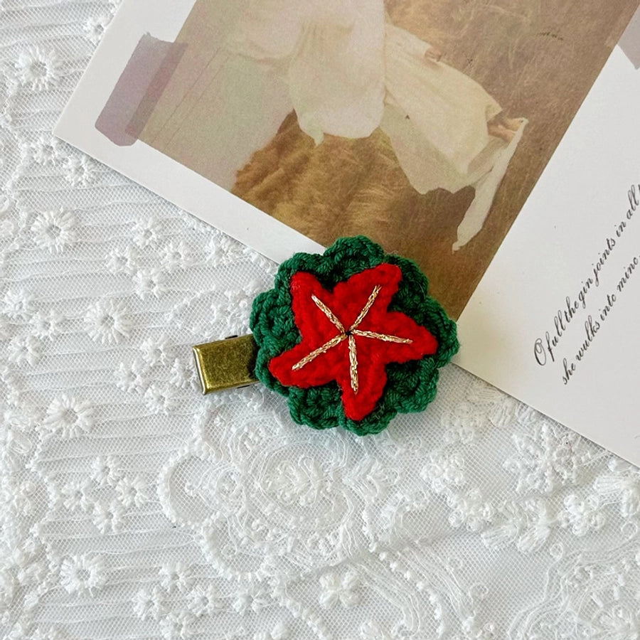 Christmas Cute Kid'S Christmas Tree Christmas Socks yarn Hair Clip